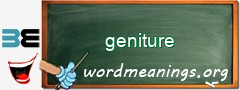 WordMeaning blackboard for geniture